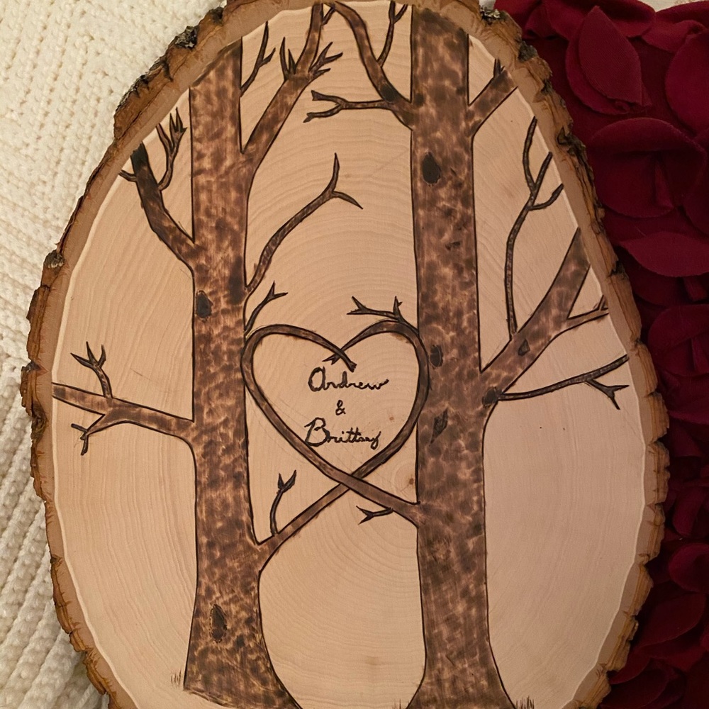 Anniversary wood burns
